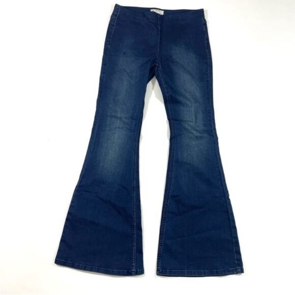 Free People Denim - Free People 90s Penny Pull On Flare Jeans Dark Wash 29